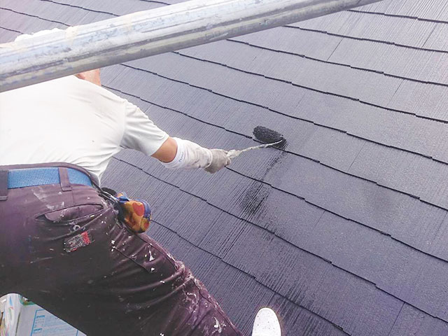 京都市山科区　S様社屋の外壁・屋根塗装工事⑦（屋根塗装）
