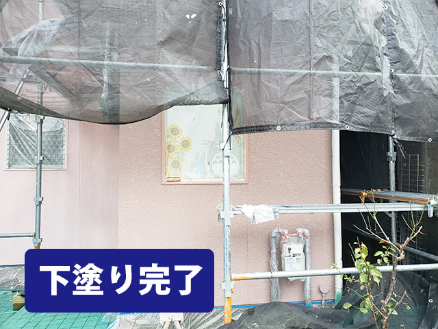 滋賀県大津市　A様邸外壁塗装工事⑩（外壁中塗り編）
