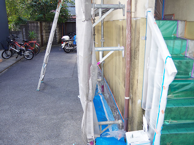 京都市下京区　I様邸の外壁塗装⑤（塗装諸々編）