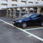 京都市南区にて駐車番号書き直し〈ガレージライン引き〉