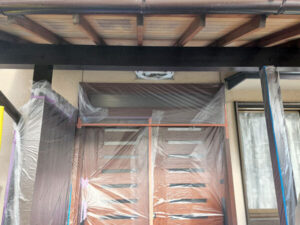 京都府城陽市　庇塗装〈M様邸・戸建て住宅〉