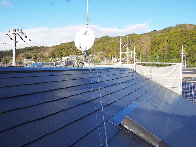 京都市左京区　W様邸の屋根塗装工事　③（施行編）