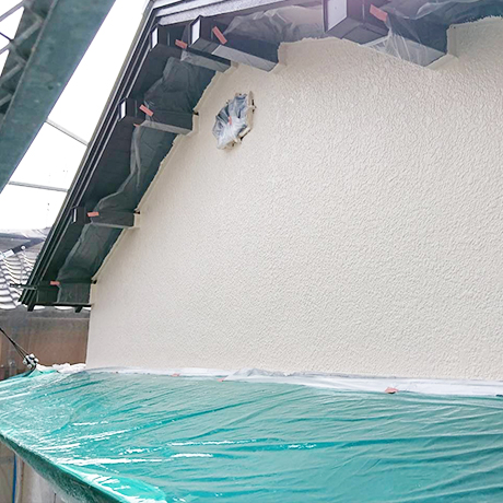 京都府向日市の中古戸建て外壁塗装工事E様　⑦（上塗り塗装）