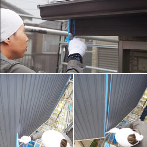 大阪府枚方市にてコーキングの色合わせ〈O様邸外壁塗装・屋根塗装〉