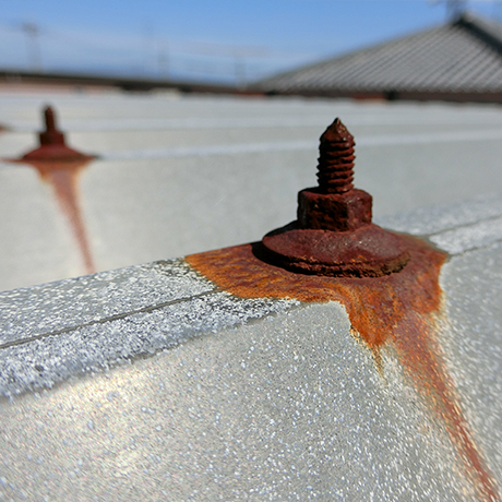 滋賀県守山市　①　K様　倉庫の折板屋根塗装工事（現調編）
