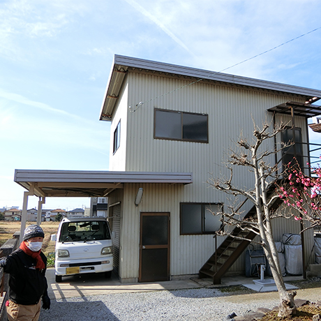 滋賀県守山市　①　K様　倉庫の折板屋根塗装工事（現調編）