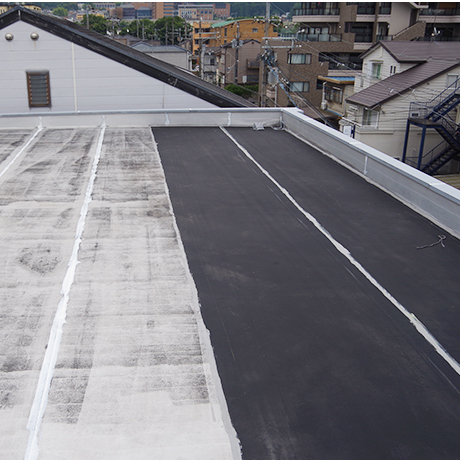 京都市山科区にてRC3階建、会社社屋、屋上陸屋根塗装