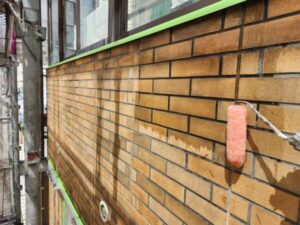 京都市下京区でタイル外壁塗装 施工前