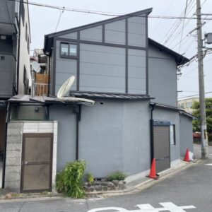 京都市右京区での店舗外壁塗装にて塗装完成後