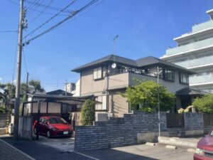 京都市山科区での外壁塗装工事 施工前