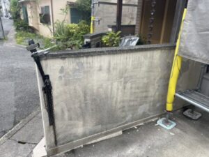 京都市左京区で　”外塀”　塗装工事 施工前
