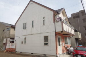 【施工事例】お隣の解体を経て、ついに外壁4面が完成!(京都市北区) 施工前