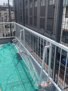京都市下京区 / 屋上鉄柵塗装工事 施工後